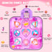 Qumcou Dance Mat Toy for Kids LED Lights Music 6 Game Modes Pink