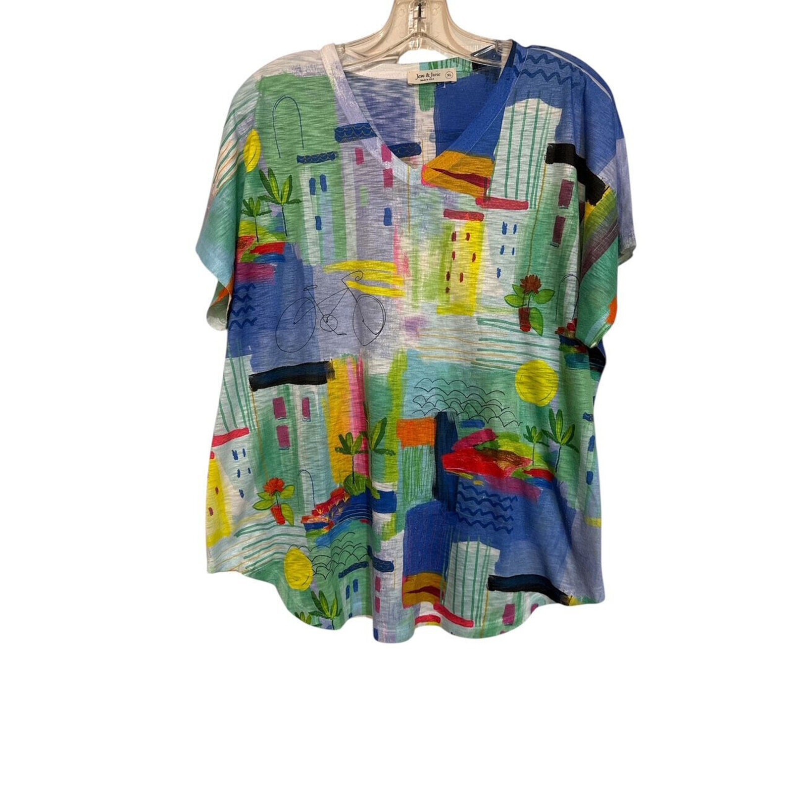 JESS & JANE TUNICS (3 TUNICS ) SZ XL VIBRANT COLORS