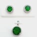 925 Sterling Silver Cubic Zircon Jewelry Set, UU1P7A7040