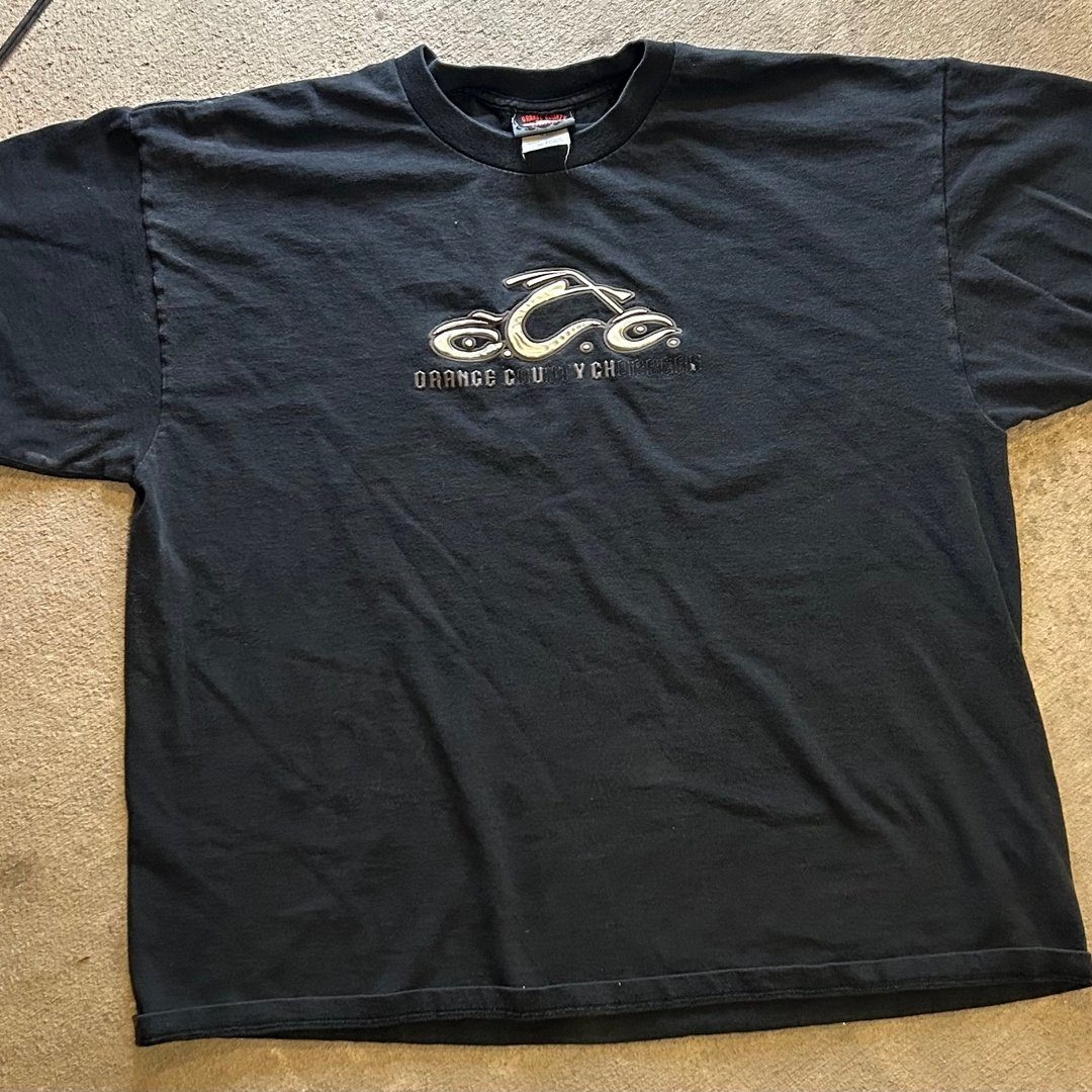 Choppers × Made In Usa × Vintage Vintage Orange County Choppers Black Faded Tee