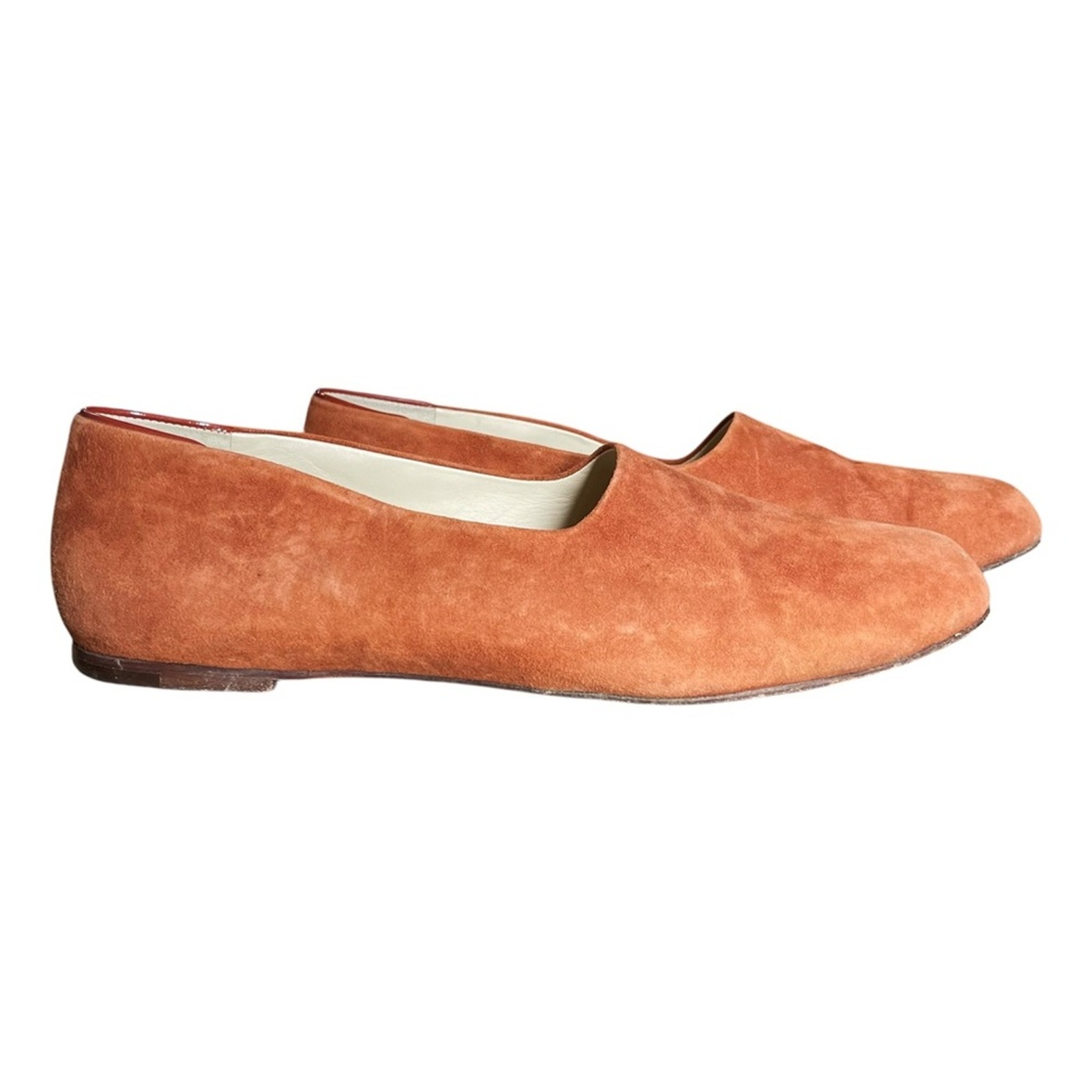Want Les Essentiels Suede Rust Orange Elci Flats - 41 / US 11