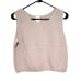 Beige Textured Sleeveless Sweater Vest Size Medium