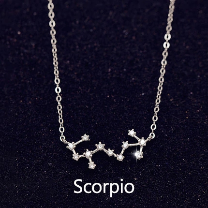 NEW 925 Silver Zodiac Scorpio Necklace