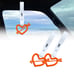 NEW 2PCS ARROW LOVE HEART ORANGE JDM TSURIKAWA RING WHITE Handle Strap Drift
