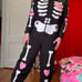 Skeleton heart onesie