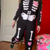 Skeleton heart onesie