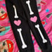 Skeleton heart onesie
