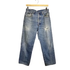Calvin Klein Mens Vintage Light Wash Jeans USA Size 32 Distressed