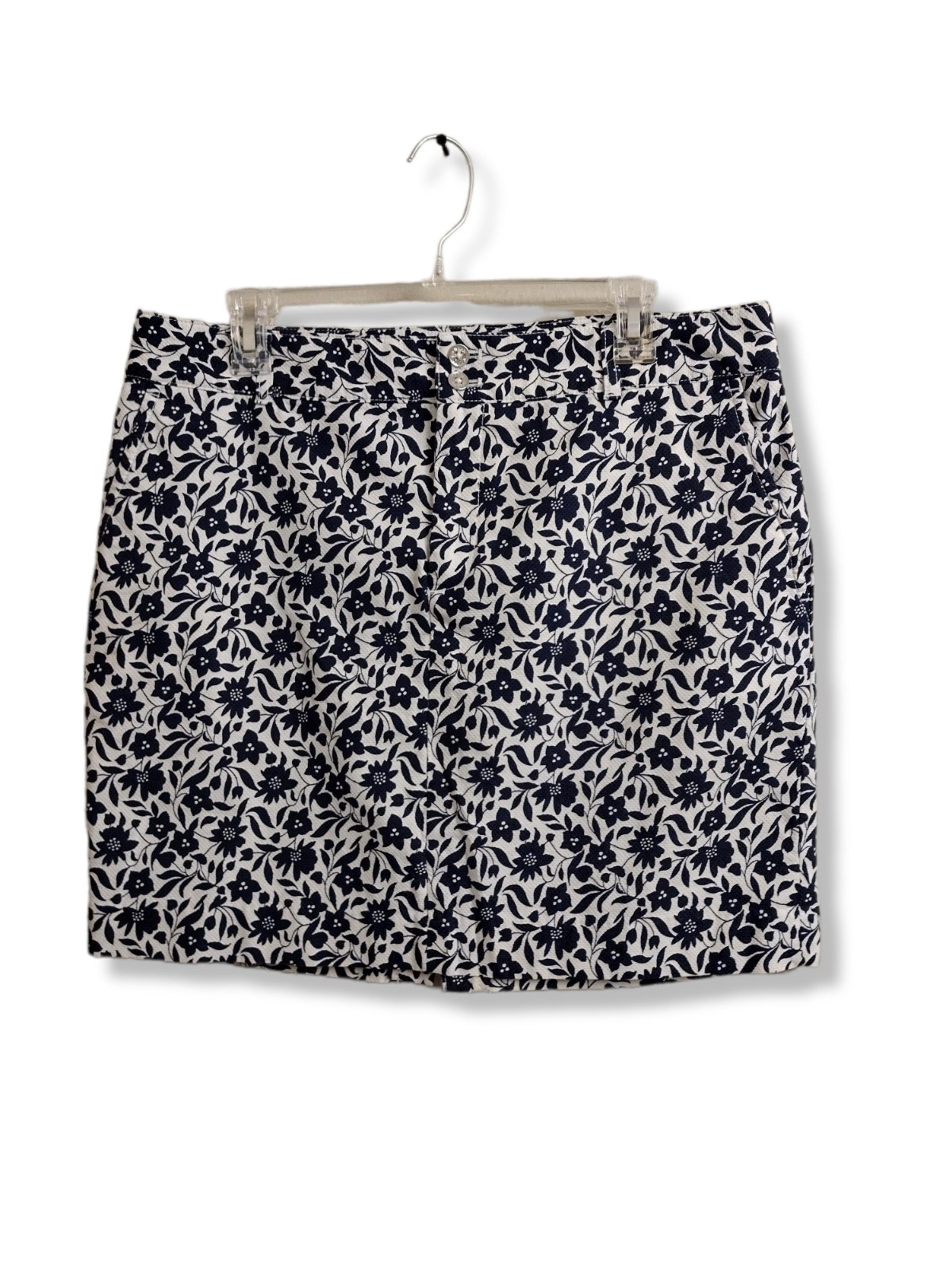 Chaps Mini Skirt Size 12 Floral Pencil