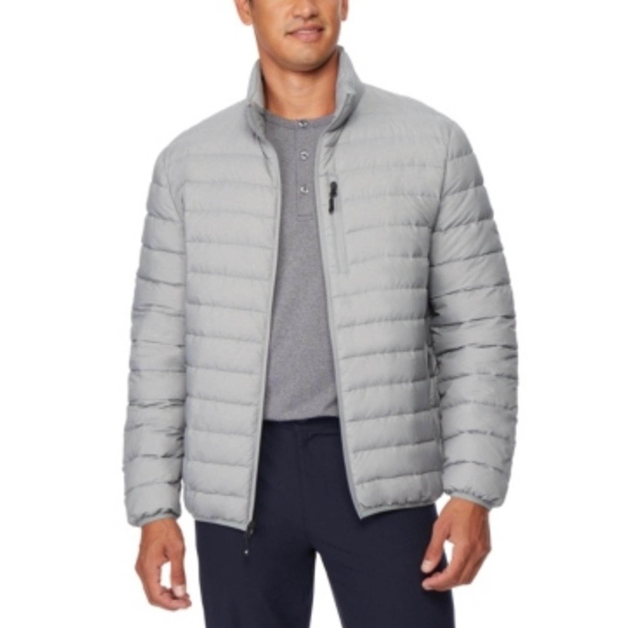 32 DEGREES HEAT Mens Puffer Jacket Color Steel Grey XL