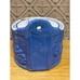 Vintage Blue Stoneware lidded kitchen salt cellar container