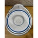 Vintage Blue Stoneware lidded kitchen salt cellar container