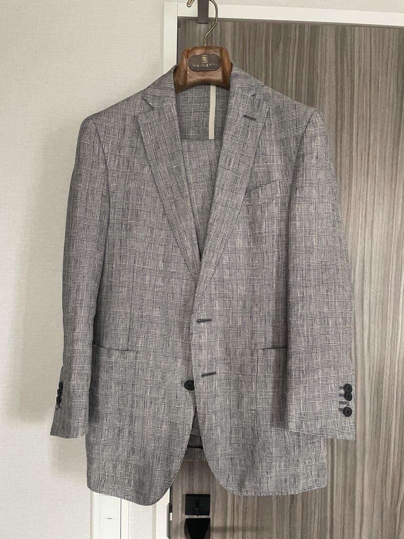 RODA Cotton Linen Suit 44, Made in Italy.