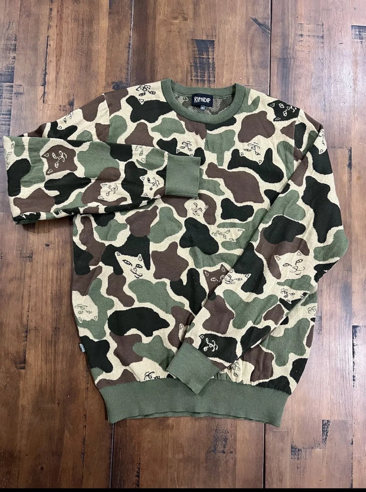 RIPNDIP Lord Nermal M Camo 2.0 Pocket Crewneck RND2839M Long Sleeve