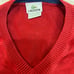 Lacoste V neck red men's sweater size 5