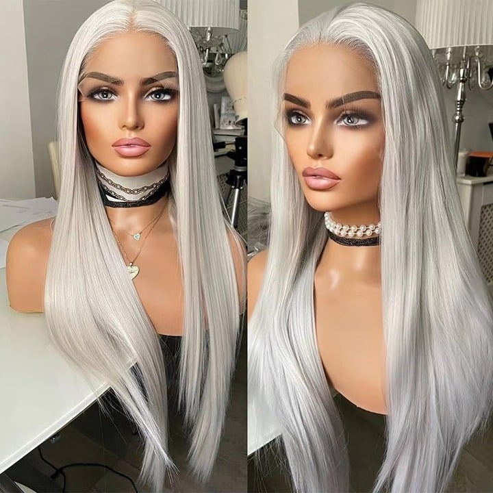 human hair blended lace front wig