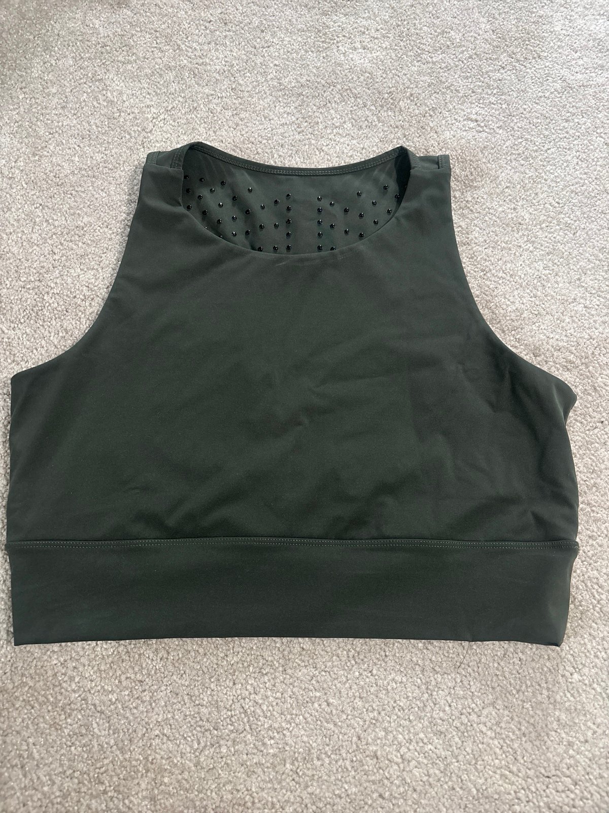 Elastique athletics olive green sports bra size large