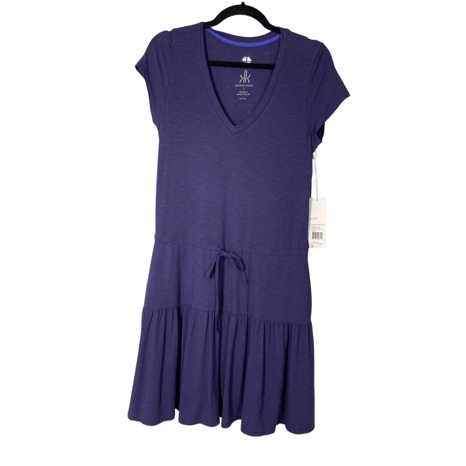 NWT, Krimson Klover, Size Small, Indigo Blue Natalie Dress, Pima, Modal Cotton