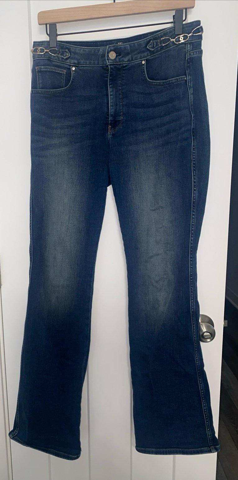 White House Black Market soft denim skinny flare