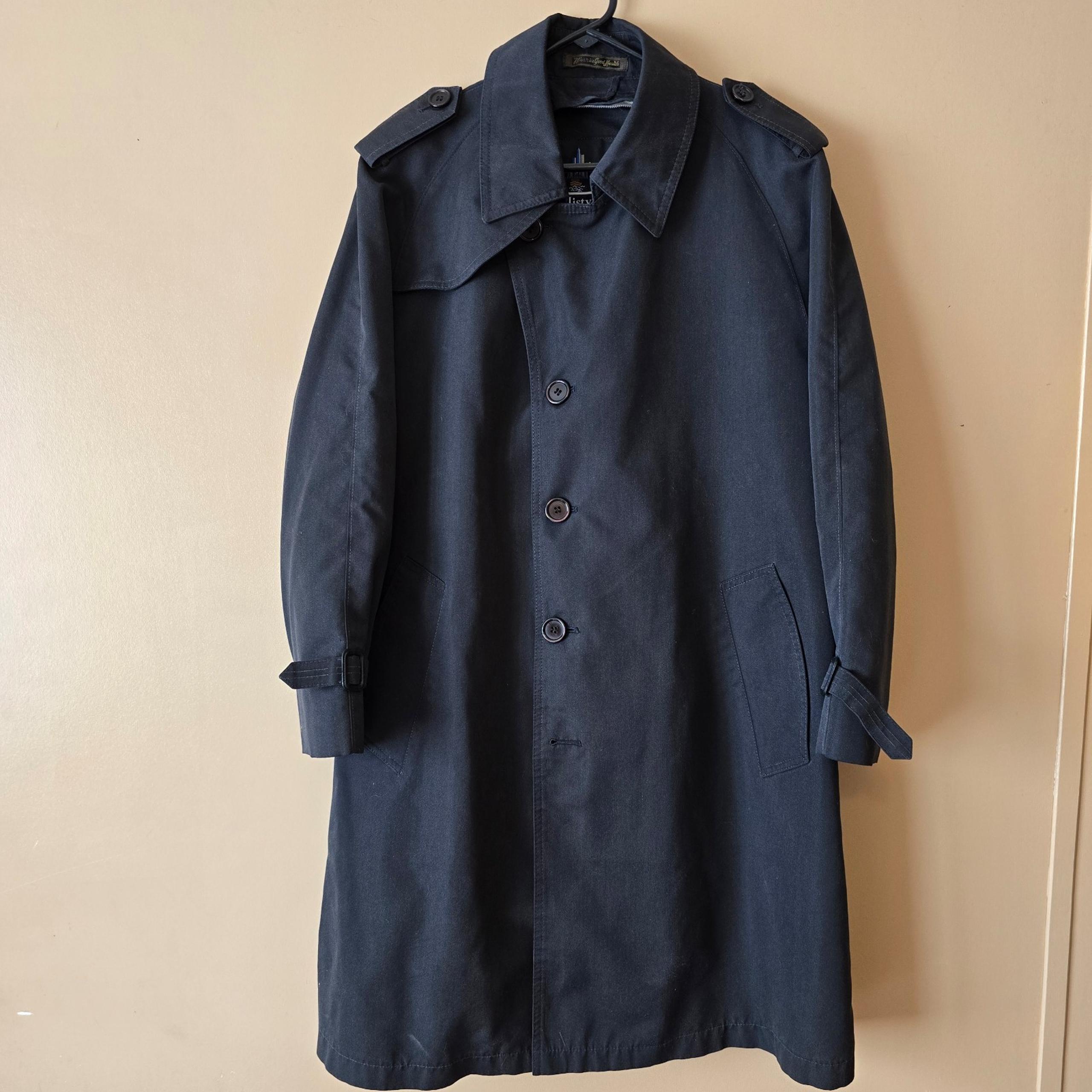 L Misty Harbor Black Trench Coat no belt AP-AP 24"