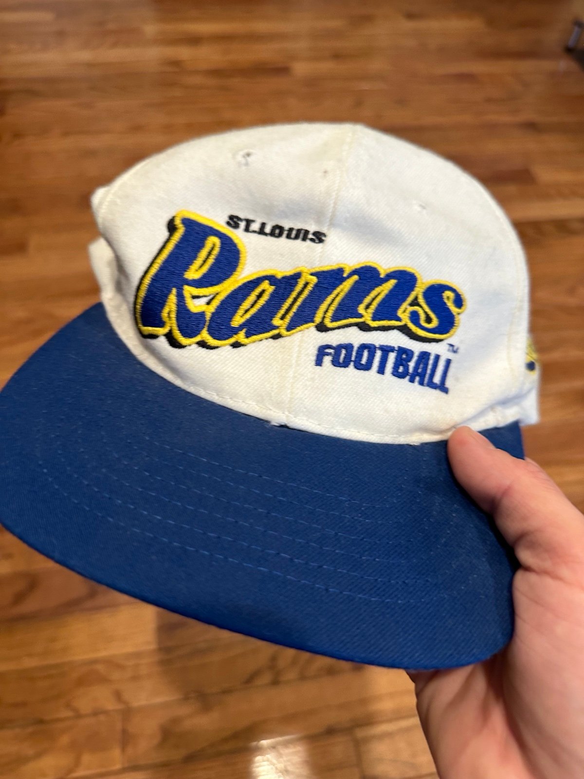 90s vintage St. Louis rams SnapBack hat RARE