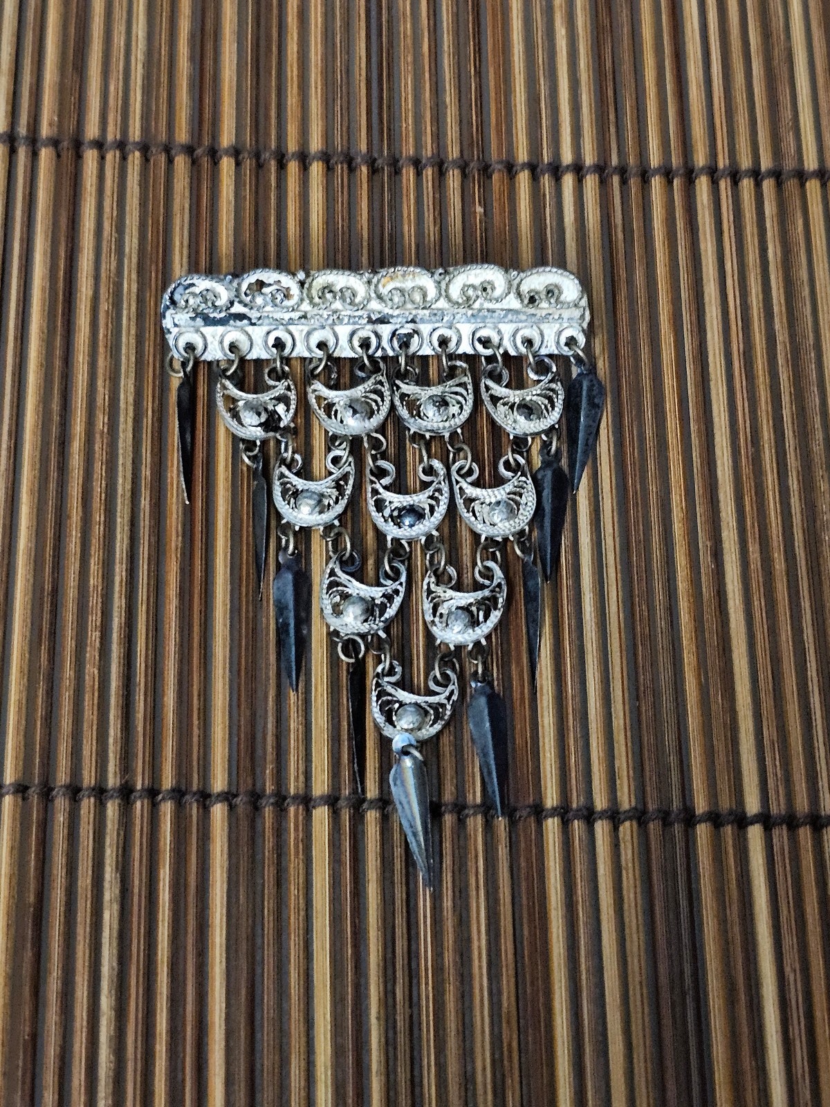 800 Silver Solje Filigree Brooch (Vintage)
