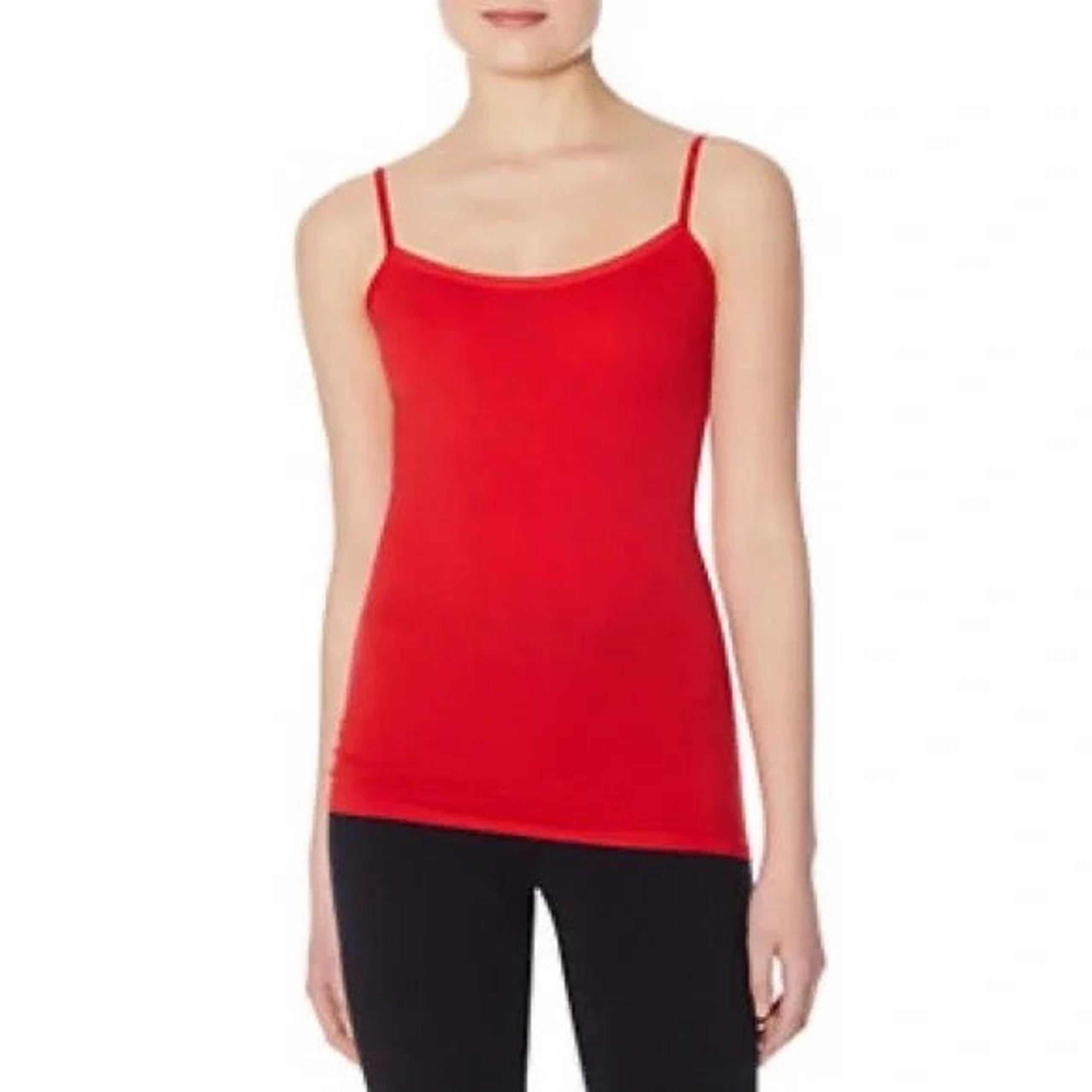 The Limited Trimmed Seamless Scoop Red Cami