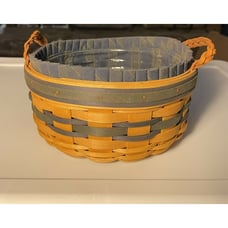 Vintage LONGABERGER COLLECTORS CLUB 1998 RENEWAL BASKET LINER & INSERT MINT!