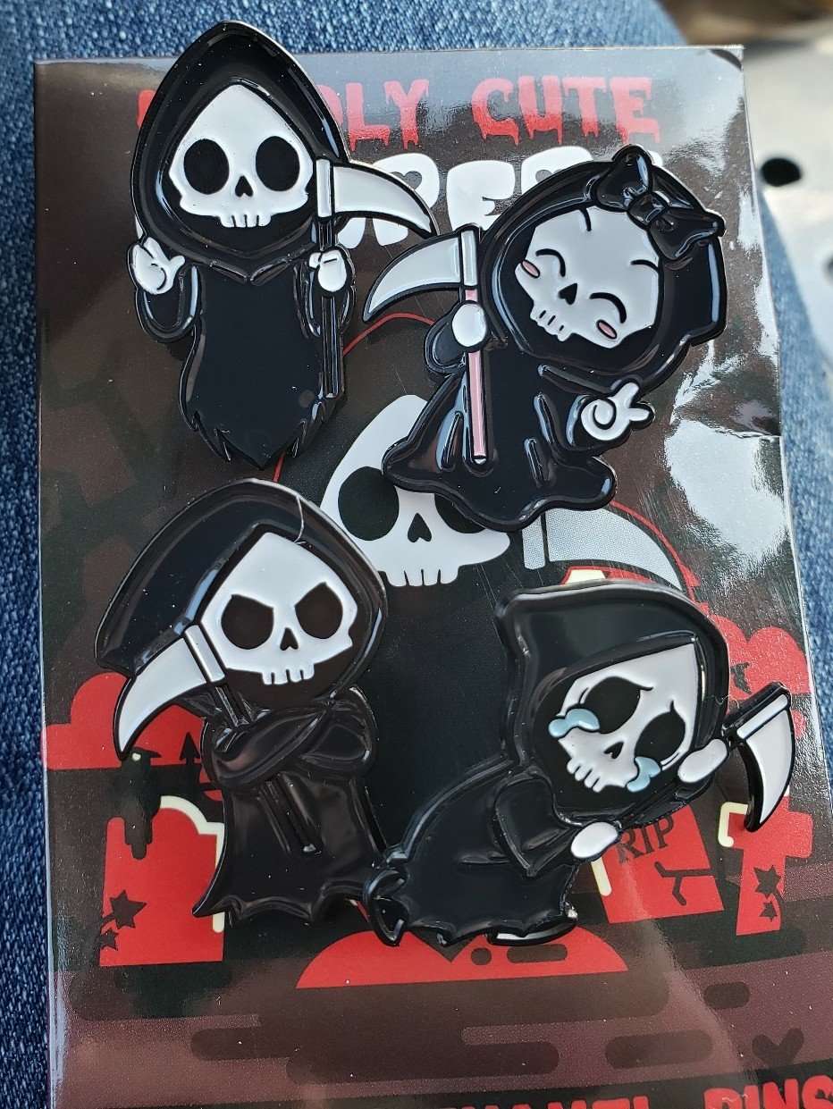 Deadly Cute Reapers Pins Set of 4