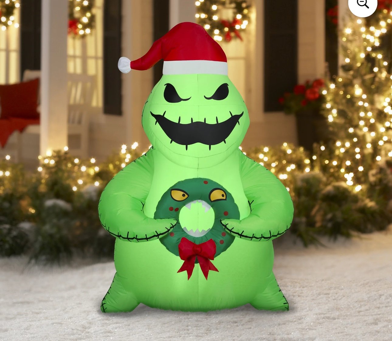 Disney Gummy Nightmare Christmas Oogie Boogie Yard Inflatable Lights Up 5FT