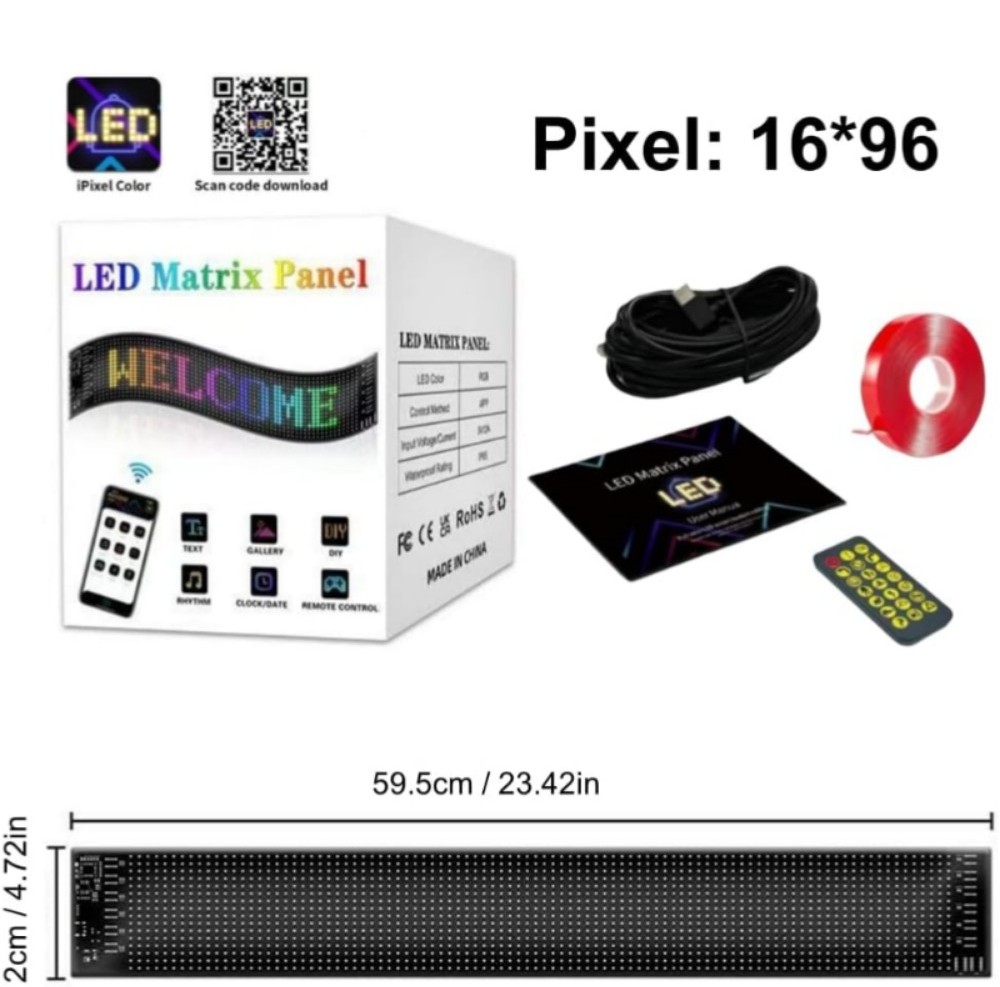 Flex LED Display, 23inch Programmable Flexible LED Screen Signs