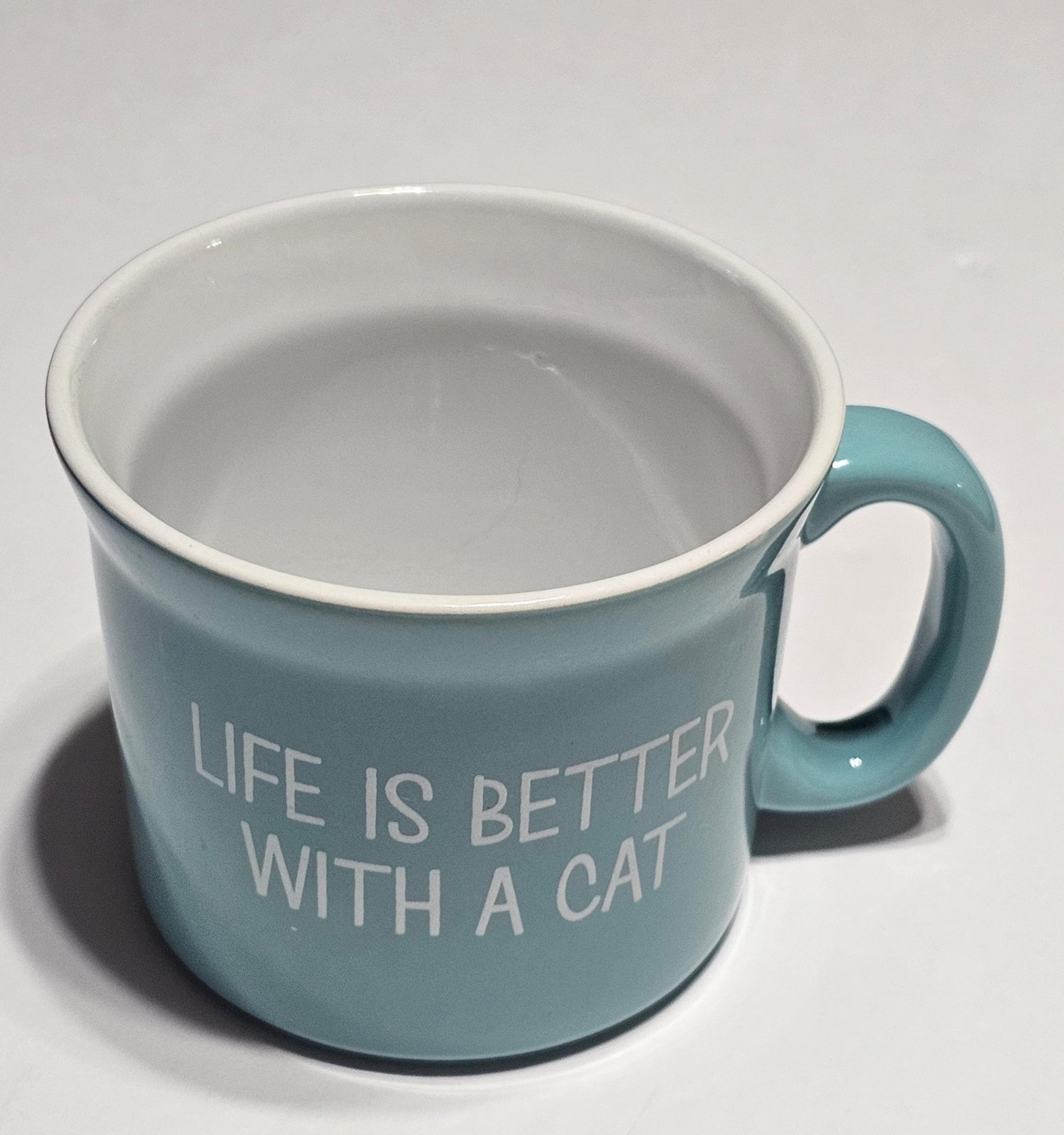Amici Home Ceramic 20oz Coffee Mug Life Is Better With A Cat LIKE NEW