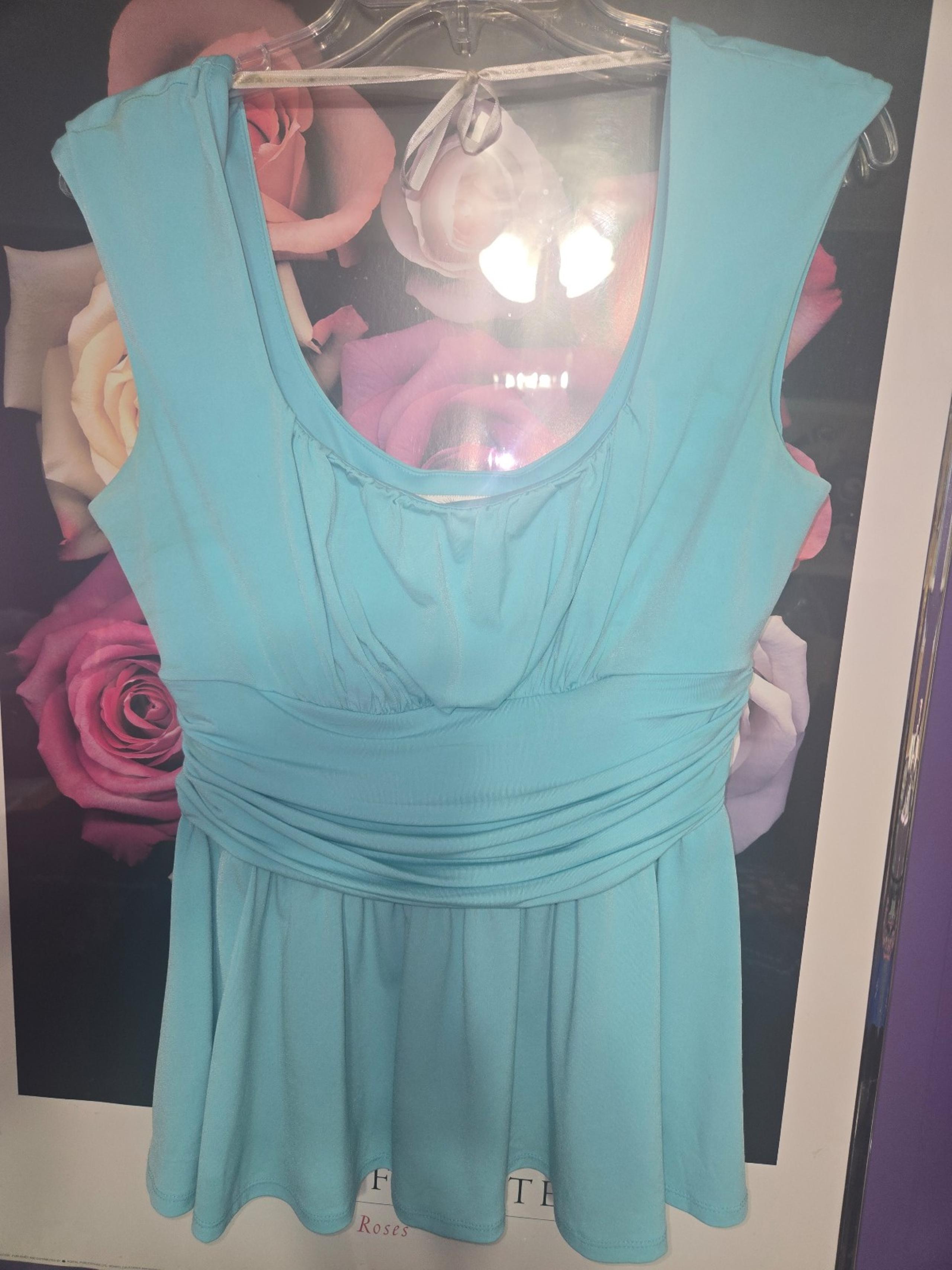 Boston Proper Silky Ruched Inset Waist Top M