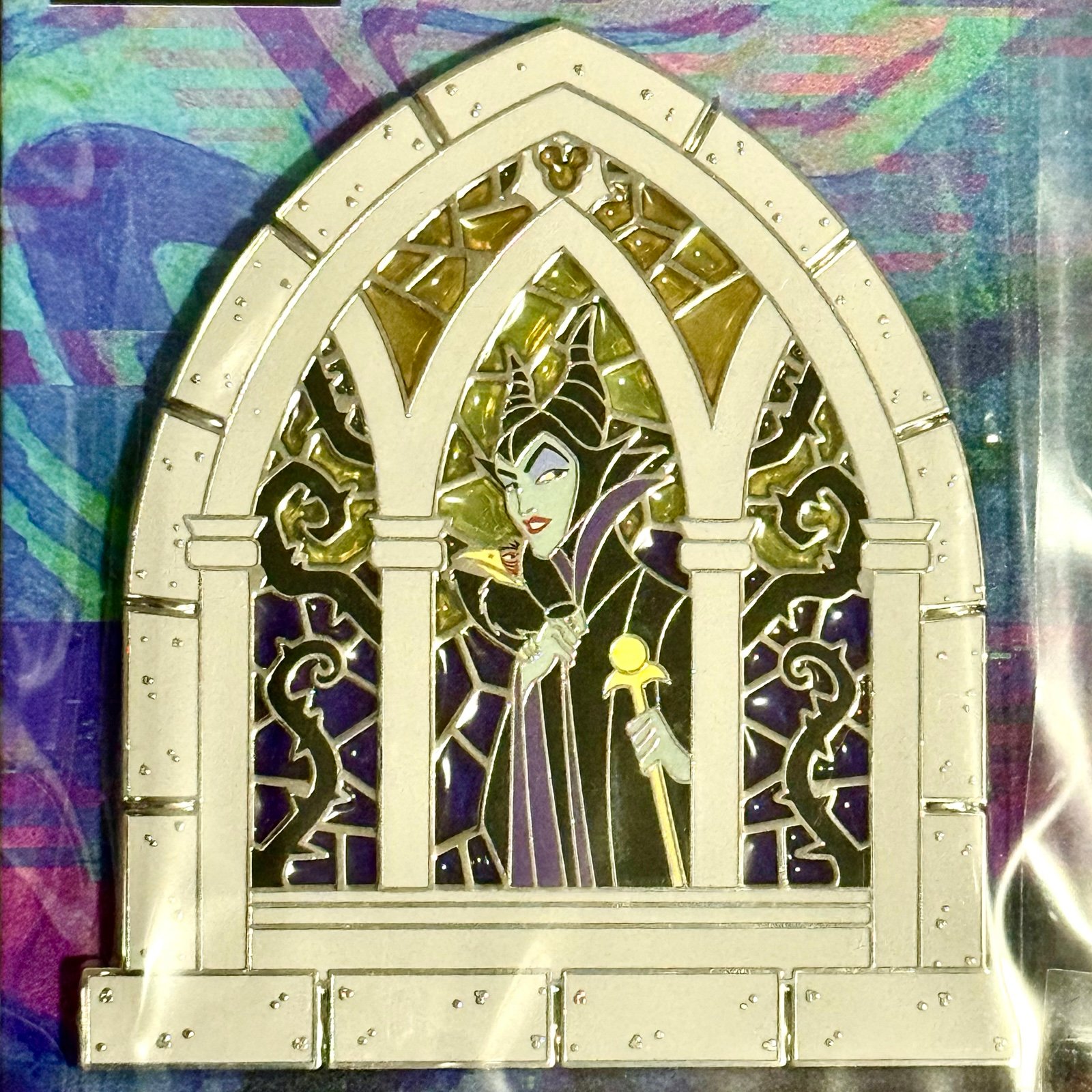 NIP *Sold Out* Disney Maleficient Stained Glass DPB Jumbo Pin LTE300
