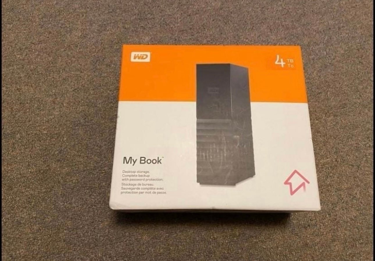 NIB Western Digital WD My Book 4TB Desktop Storage Harddrive HD PC & Mac Compat