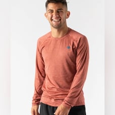 Rabbit EZ Tee Long Sleeve Men’s Small Apricot Athletic Relaxing