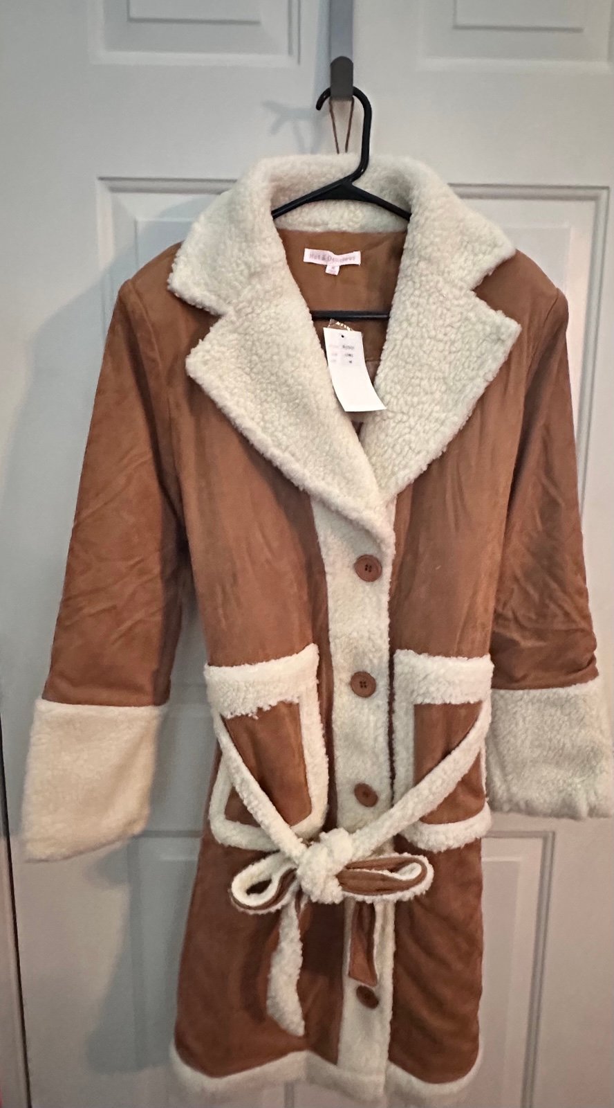 Hot & Delicious camel color suede coat
