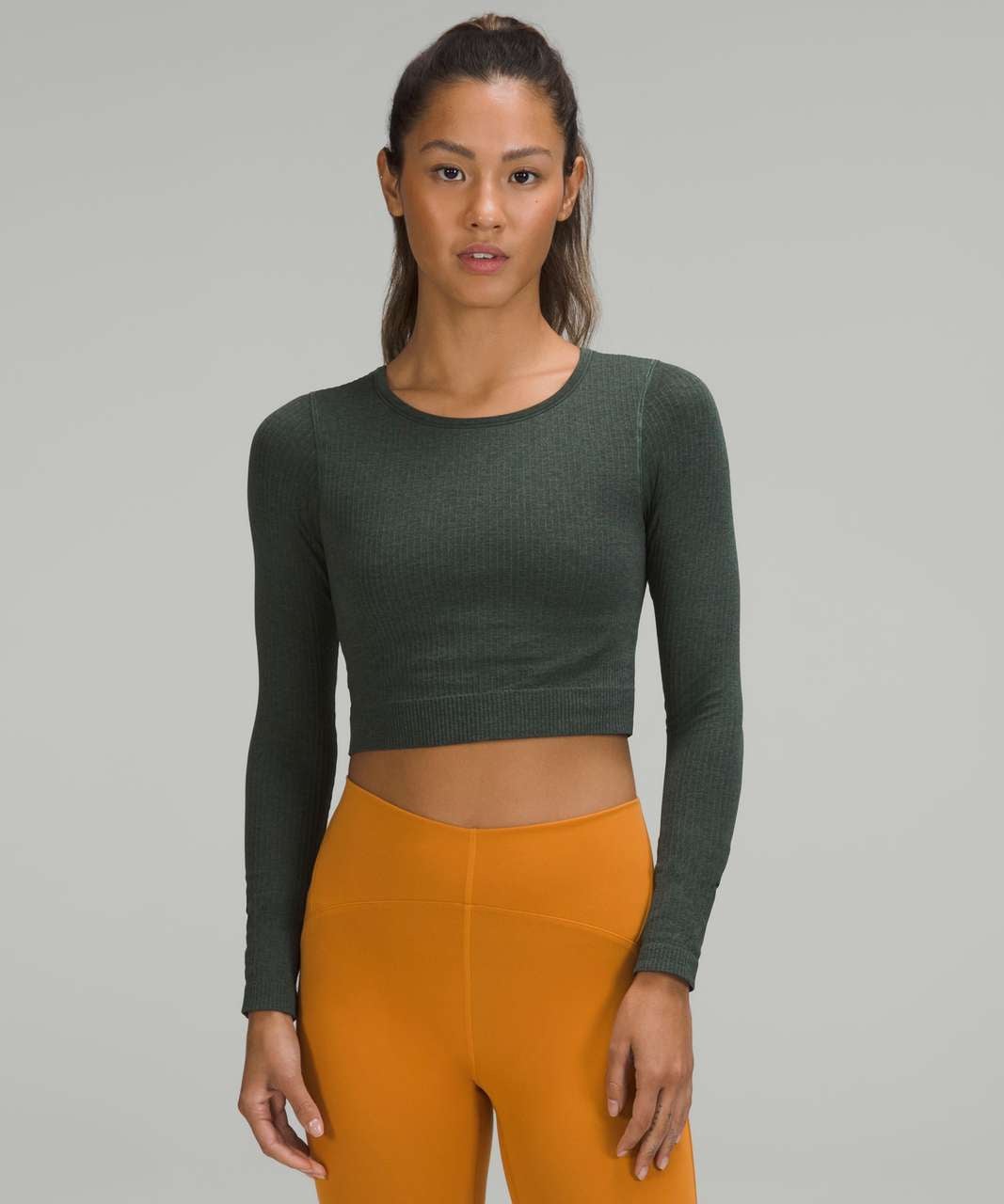NWT lululemon smoked spruce ebb to street long sleeve size 6