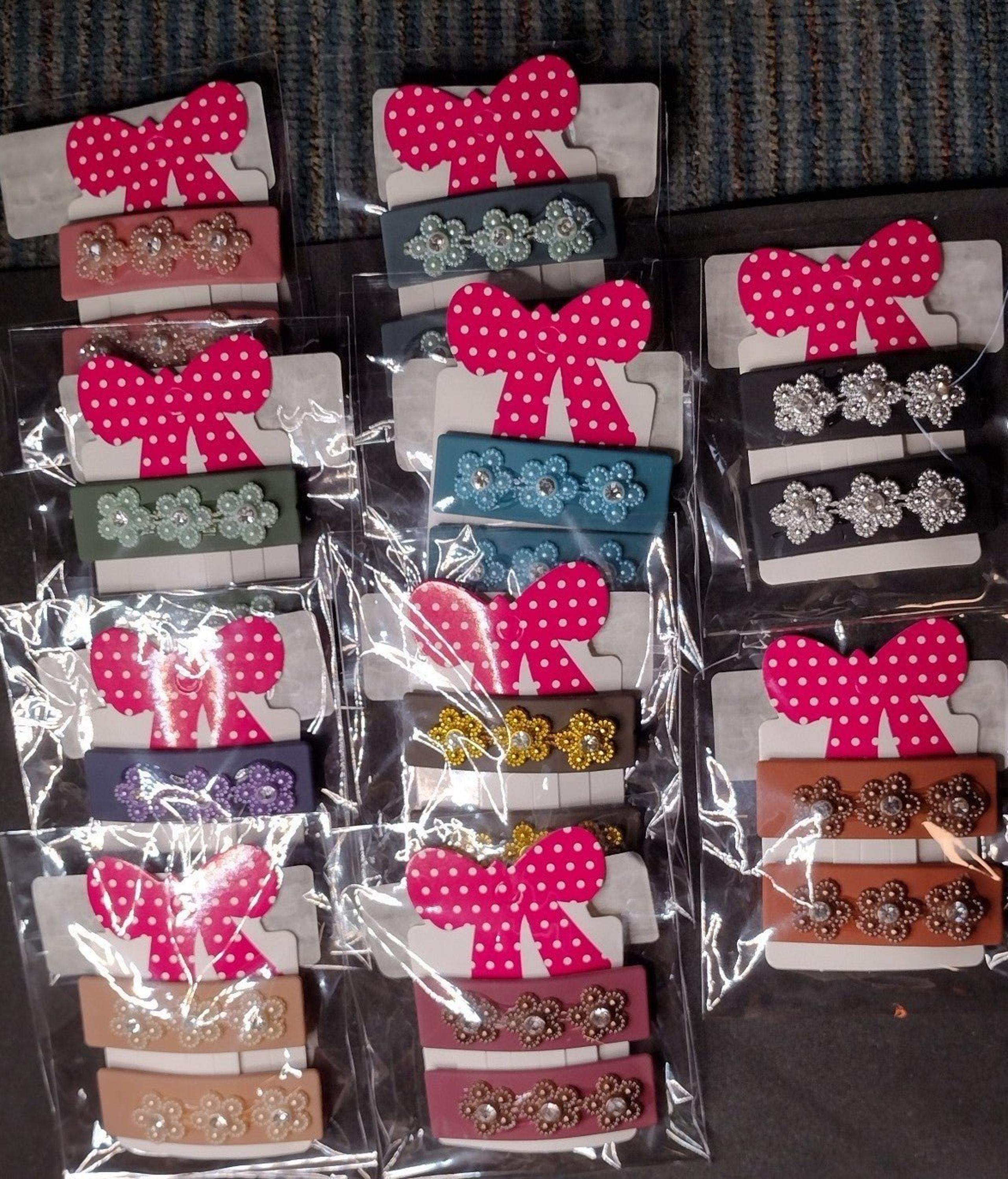 Hand Embellished Hair Barrettes Lot (Bundle of 5)
