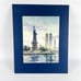 Vintage The Statue of Liberty New York City Skyline World Trade Center Twin Towe