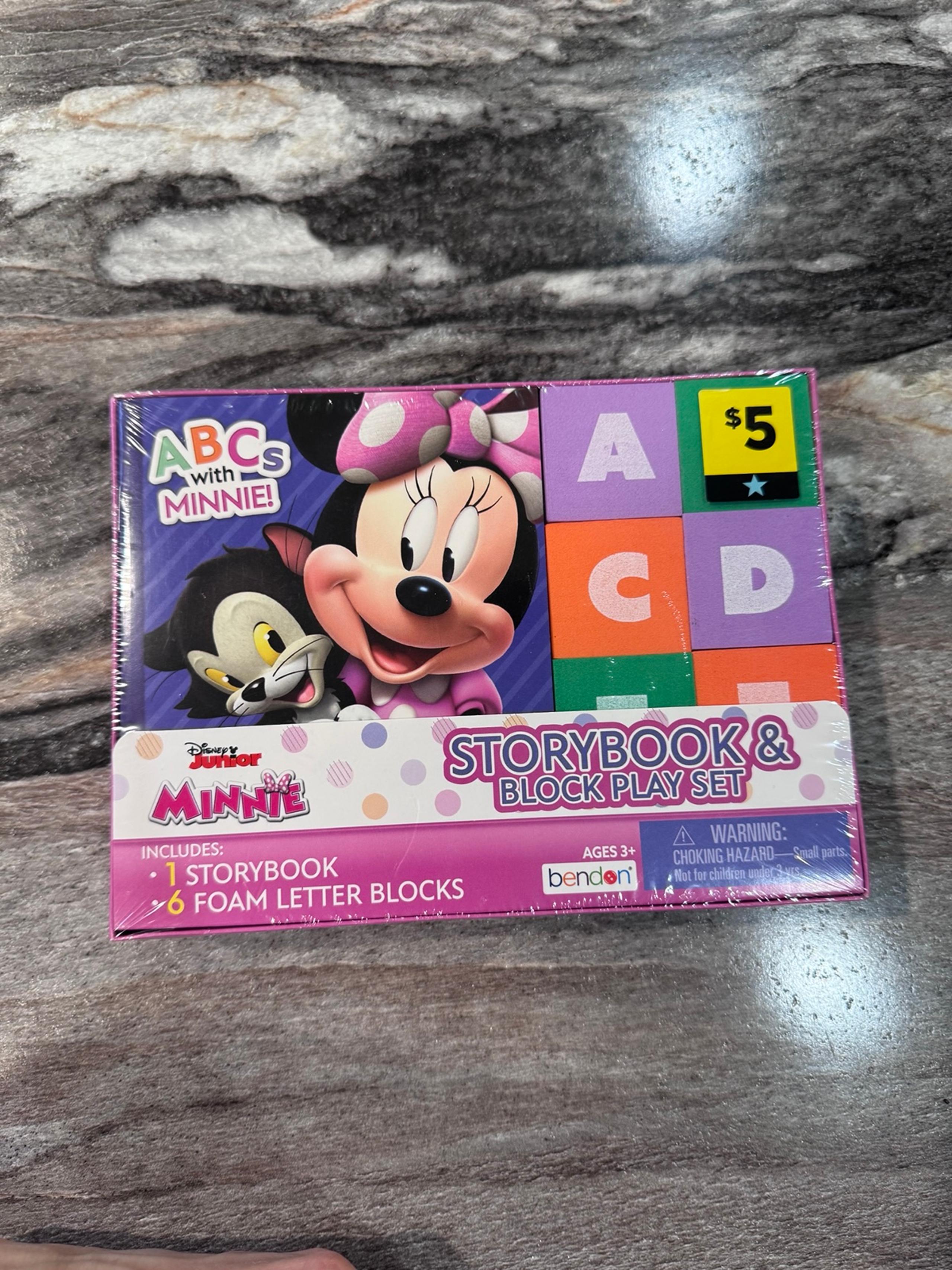 Disney Minnie Storybook & Foam Block Play set | NEW