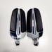 Motorcycle Premium Chrome & Black Front Driver Foot Pegs