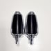 Motorcycle Premium Chrome & Black Front Driver Foot Pegs
