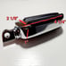 Motorcycle Premium Chrome & Black Front Driver Foot Pegs