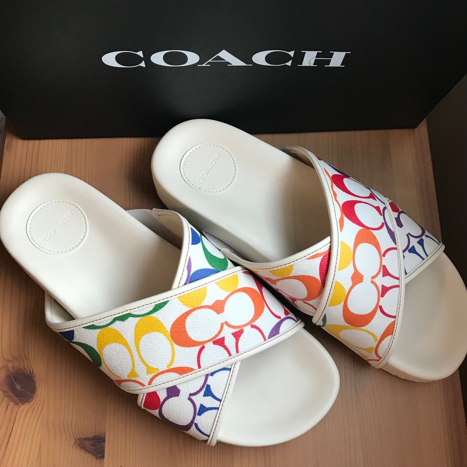 Coach Rainbow Signature Crossover Sandal 10