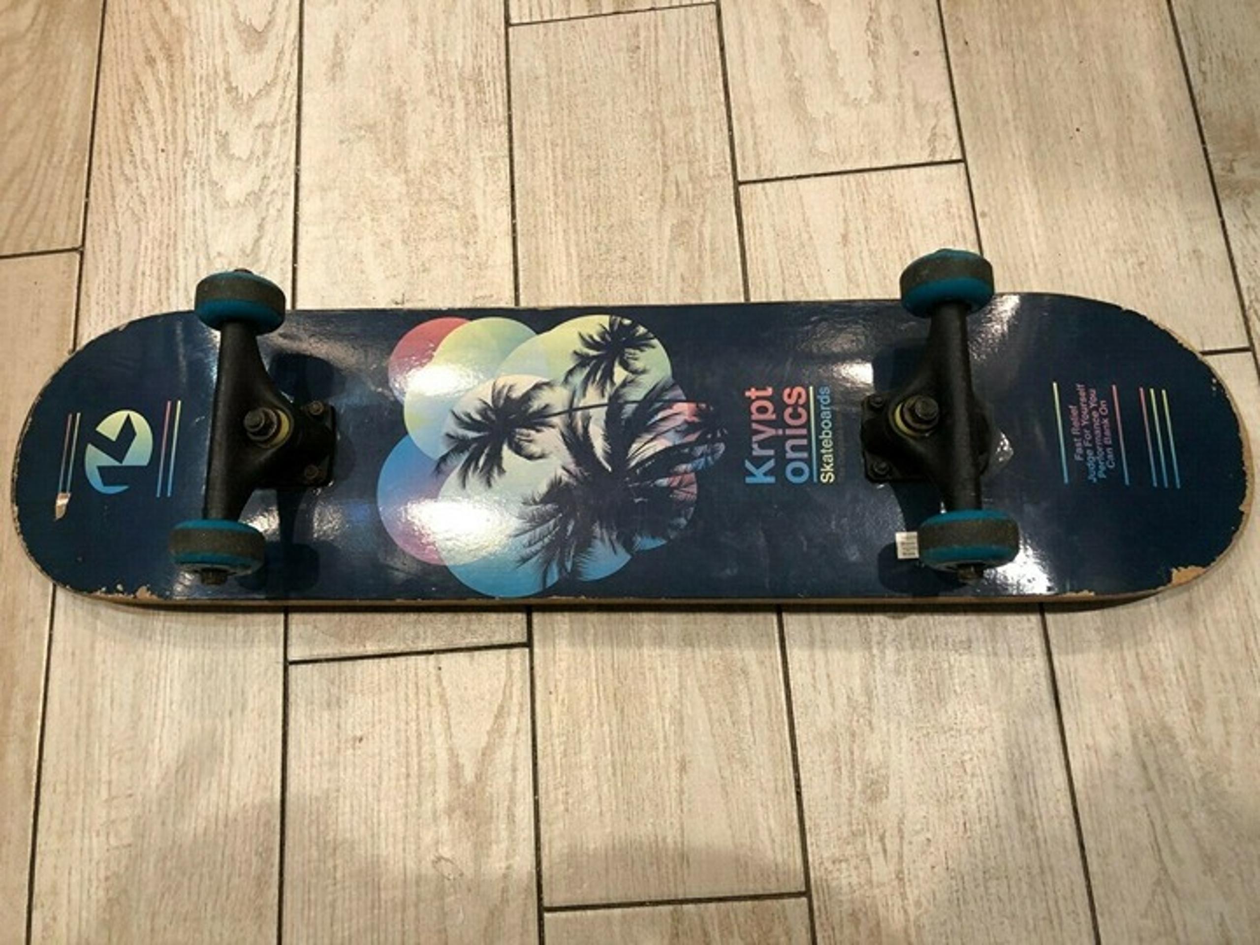 KRYPTONICS SKATEBOARD 31 INCHES COMPLETE PALM TREE
