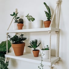 Bathroom shelf, floating shelf, hanging shelf, rope shelf, wooden home decor