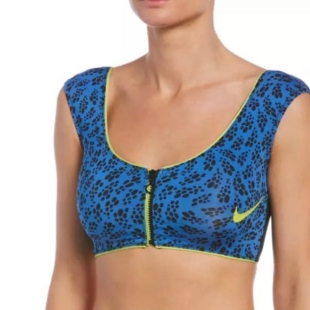 NWT Nike Women's Sneakerkini High Waisted Bottoms & Party Dots Top Size Medium