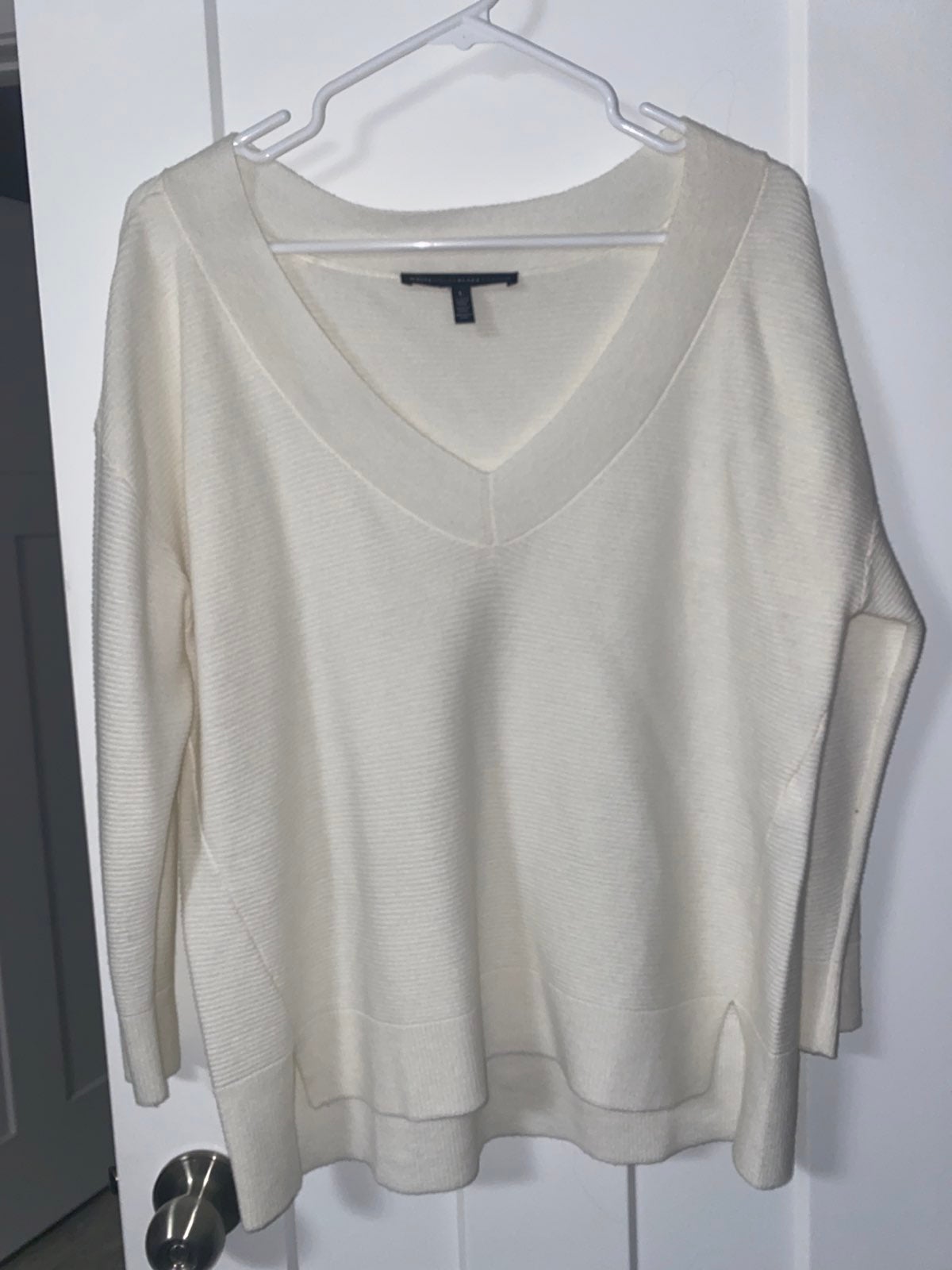 White house black market vneck sweater large