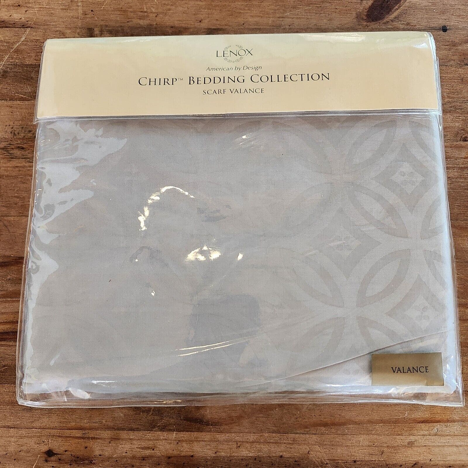 NEW! Rare *LENOX CHIRP Blue SCARF VALANCE 208x55 Cotton Blue Pattern